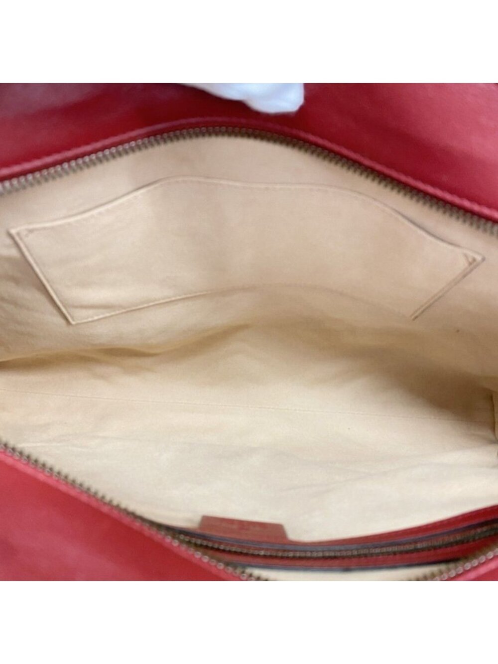 Gucci Chain Tote GG Marmont Leather Red Gold - Picture 4 of 10